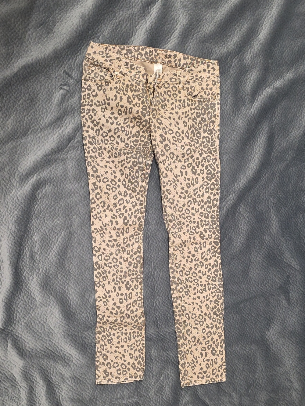 Cache Beige and Black Leopard Print Skinny Jeans